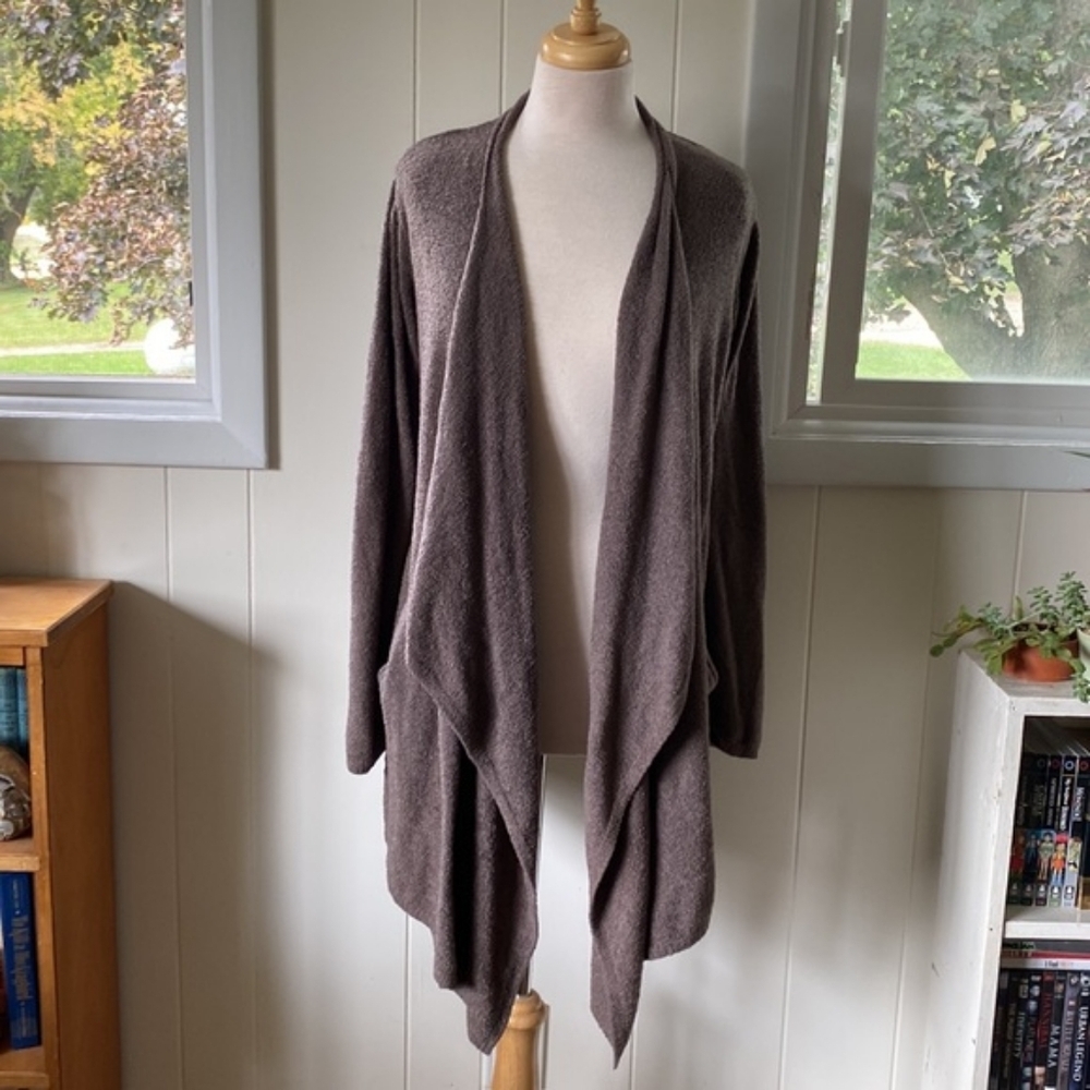 Barefoot Dreams Cozychic Lite Island Wrap Cardigan Style 903 brown